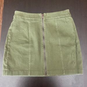 Forever 21 Army green jean skirt. Size Medium.